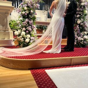 Cathedral length wedding veil with shimmer